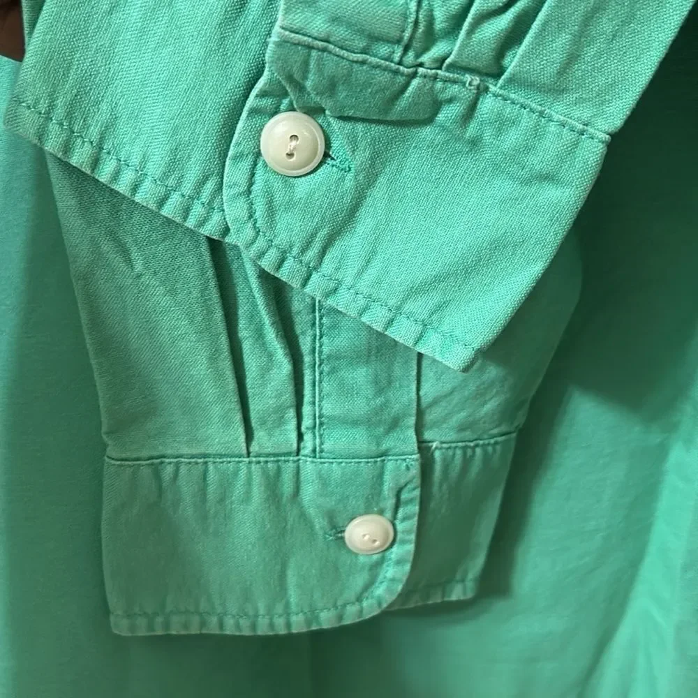 Piombo Men’s Green Button Down Long sleeve Cotton Shirt(Size XXL)